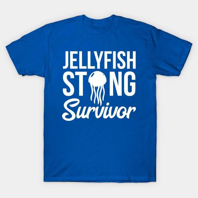 Jellyfish Sting Survivor Funny Sarcastic Injury T-Shirt by tanambos